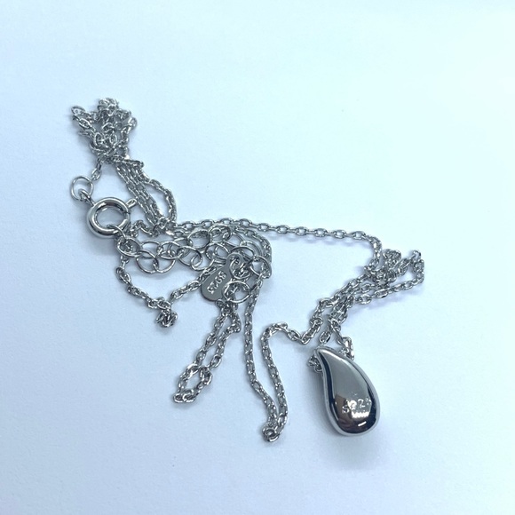 🌟 Sterling Silver 925 Simple Water Drop Necklace - Picture 5 of 5